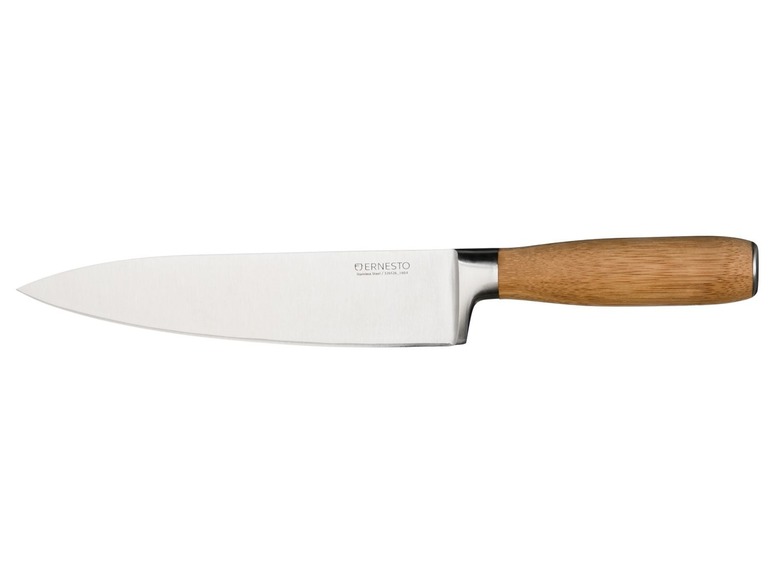 Gehe zu Vollbildansicht: ERNESTO® Messer, mit Edelstahl-Klinge, Bambus- oder Edelstahlgriff - Bild 3