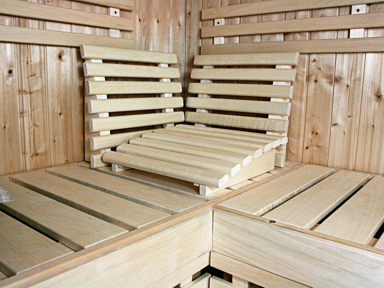 Gehe zu Vollbildansicht: Karibu Sauna Kopfstützen Set »PREMIUM«, 3 Stück, Espenholz - Bild 1