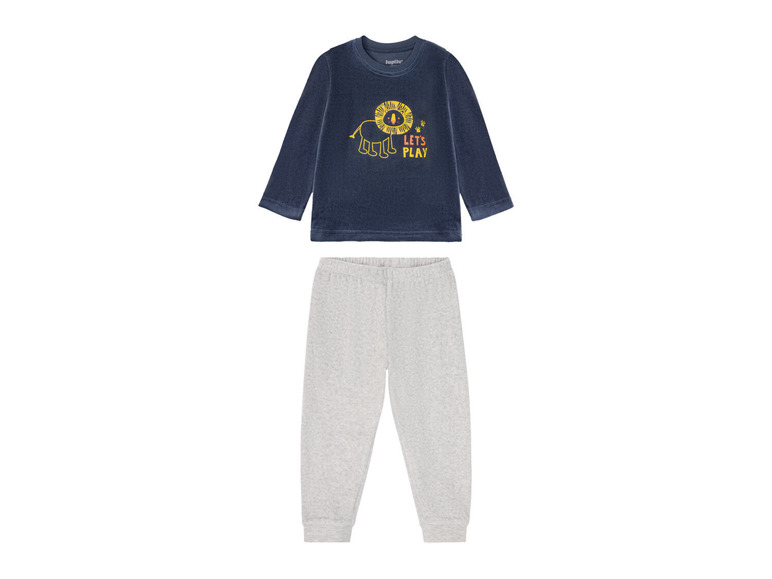 Gehe zu Vollbildansicht: lupilu® Kleinkinder Jungen Pyjama Nicki, aus weicher Nicki-Qualität - Bild 26