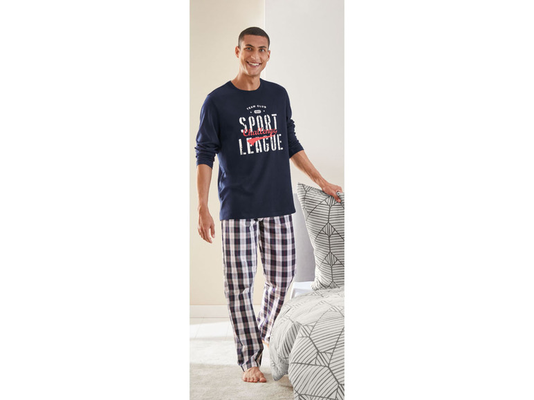 Gehe zu Vollbildansicht: LIVERGY® Herren Pyjama, mit Baumwolle - Bild 8