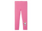 Rosa Leggings mit Snoopy-Motiv.