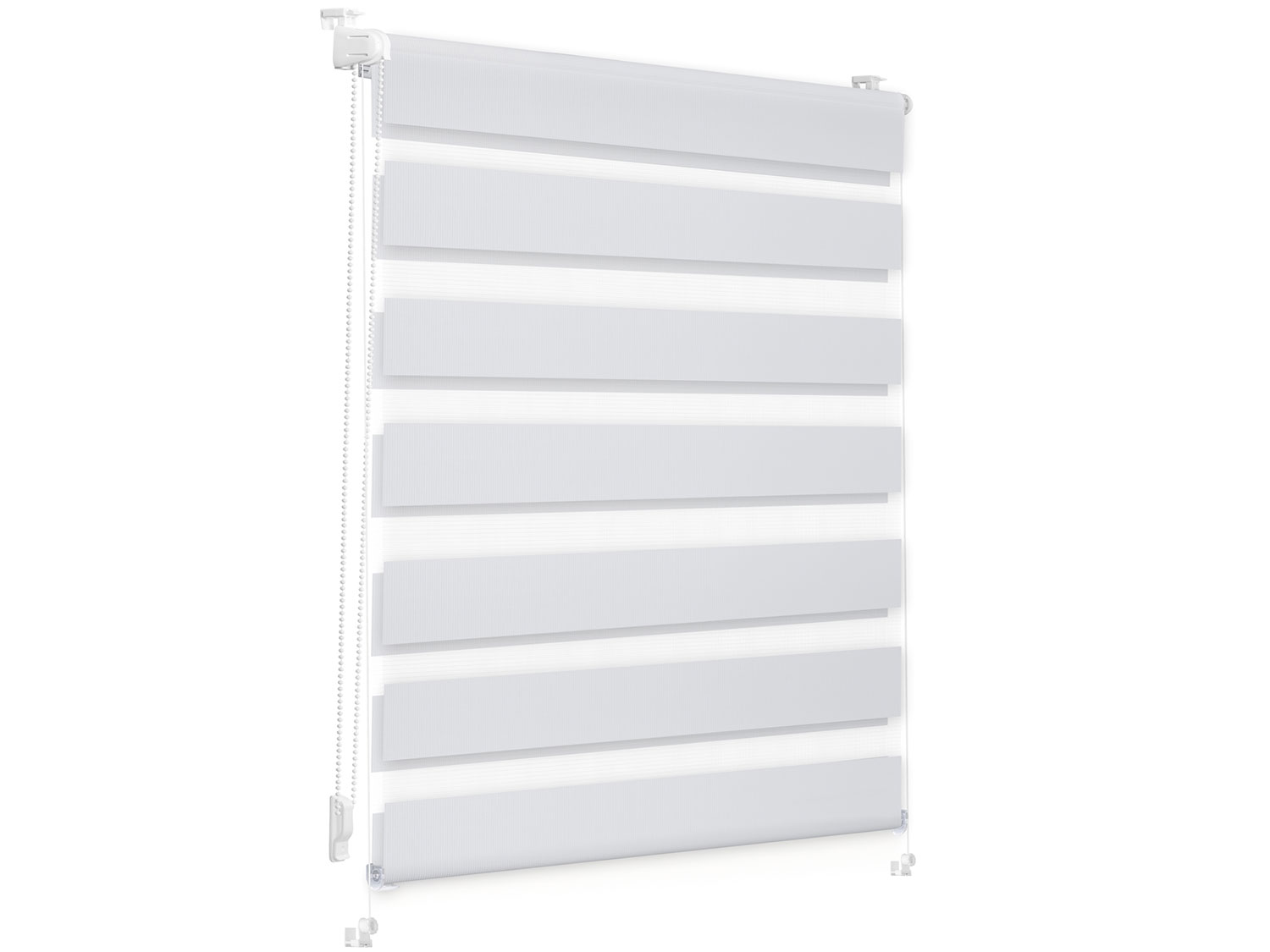 Thumbnail - Lichtblick Duo-Rollo Klemmfix, ohne Bohren, verspannt, blickdicht (Weiß, 80 x 200 cm)