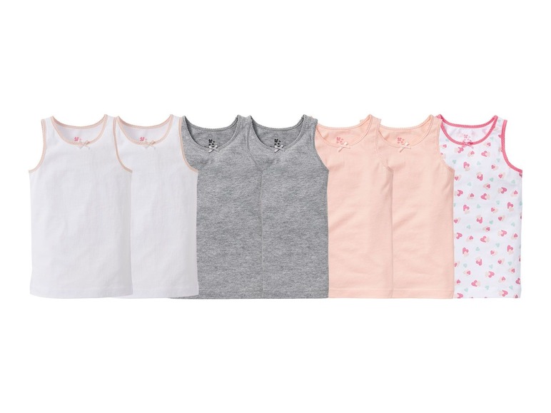 Gehe zu Vollbildansicht: LUPILU® Unterhemden Mädchen, mit hohem Bio-Baumwollanteil, 7 Stück - Bild 2