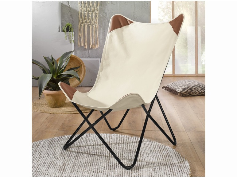 Gehe zu Vollbildansicht: LIVARNO LIVING® Butterfly Stuhl, mit stabilem Metallgestell und abnehmbarem Bezug - Bild 6