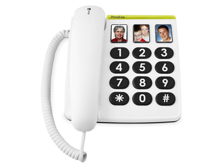 Gehe zu Vollbildansicht: doro PhoneEasy® 331ph weiß Großtastentelefon mit 3 Direktwahltasten - Bild 1