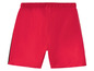 Rote Badehose mit schwarzen Streifen
