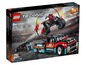 Lego Technic Set mit einem Stunt-Truck und einem Motorrad.