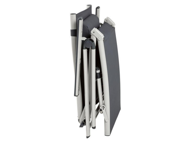 Gehe zu Vollbildansicht: FLORABEST® Liegestuhl Houston Aluminium, mit Armlehne, silber/grau - Bild 5