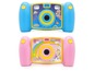 Zwei KiddyPix Spielzeugkameras, eine mit Weltraumthema und die andere mit einem Einhorn.