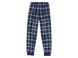 Blaue Schlafanzughose mit Karomuster.