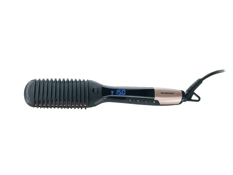 Gehe zu Vollbildansicht: SILVERCREST® Haarglättungsbürste, 3in1, 58 Watt, mit Ionen-Technologie, LED-Display - Bild 1