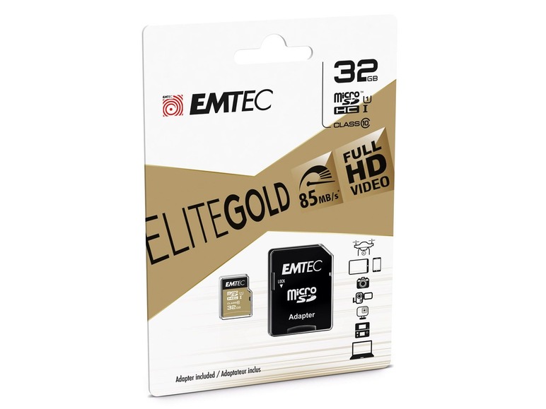 Gehe zu Vollbildansicht: Emtec microSDHC UHS1 U1 EliteGold Speicherkarte - Bild 7