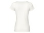 Weißes T-Shirt mit kurzen Ärmeln für Damen.