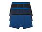 Drei Paar blaue Boxershorts