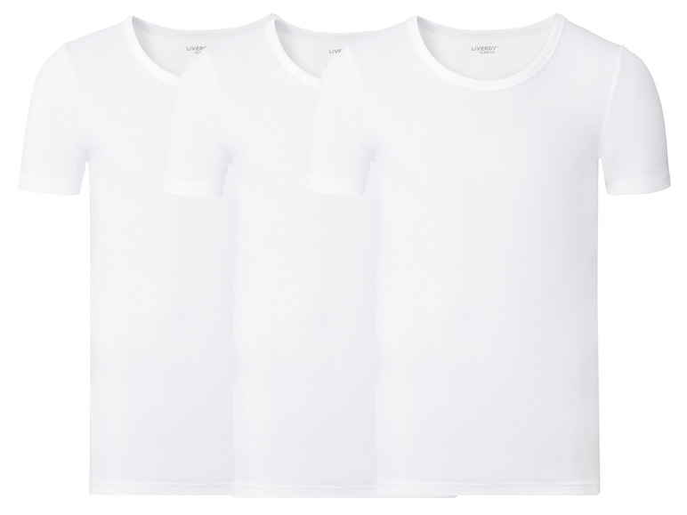 Gehe zu Vollbildansicht: LIVERGY Unterhemd Herren, 3 Stück, aus reiner Baumwolle - Bild 4