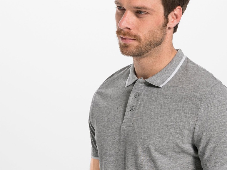 Gehe zu Vollbildansicht: LIVERGY® Poloshirt Herren, 2 Stück, in Pikee-Qualität, Slim Fit, hoher Baumwollanteil - Bild 9