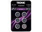 Sechs TRONIC CR2016 Lithium-Knopfzellenbatterien.