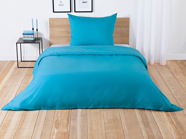 Gehe zu Vollbildansicht: MERADISO® Perkal Bettwäsche, mit Reißverschluss, aus reiner Baumwolle, 155x 220 cm - Bild 9