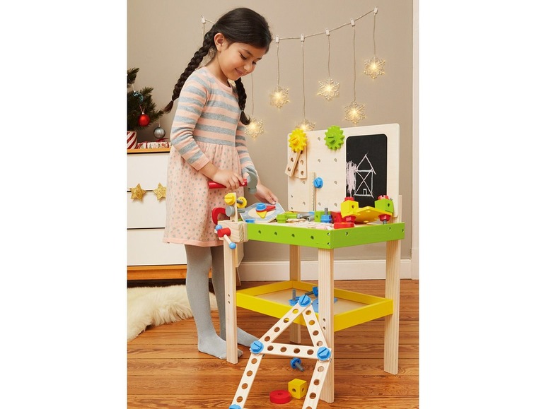 Gehe zu Vollbildansicht: Playtive JUNIOR PLAYTIVE® JUNIOR Holzspielzeug Werkbank/Putzwagen - Bild 9