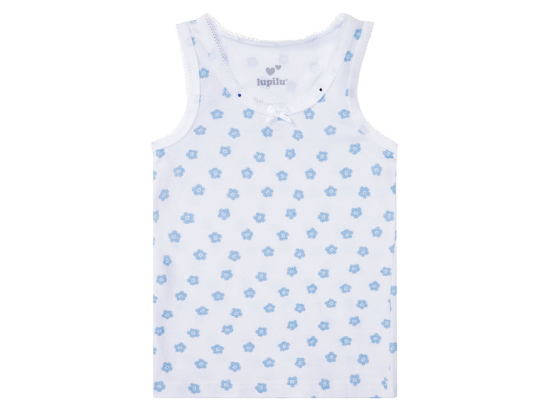 Gehe zu Vollbildansicht: lupilu® Kleinkinder Mädchen Unterhemden, 3 Stück, mit Bio-Baumwolle - Bild 4