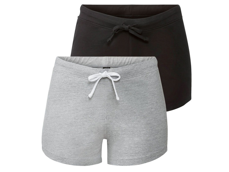 Gehe zu Vollbildansicht: esmara® Damen Sweatshorts, 2 Stück, mit Bindeband - Bild 2