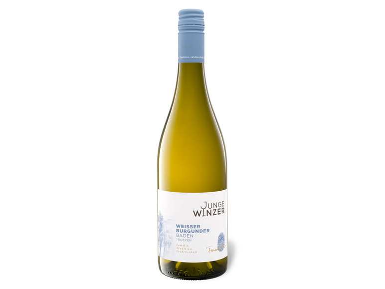Gehe zu Vollbildansicht: Junge Winzer Weißer Burgunder QbA trocken, Weißwein 2021 - Bild 1