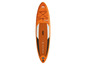 Ein orangefarbenes aufblasbares Paddleboard von Aqua Marina, Modell Fusion DS Light Tech.