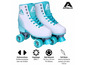 Weiße und blaue Inline-Skates von Apollo mit ABEC 7 Kugellagern.