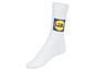 Weiße Socken mit dem Lidl-Logo.