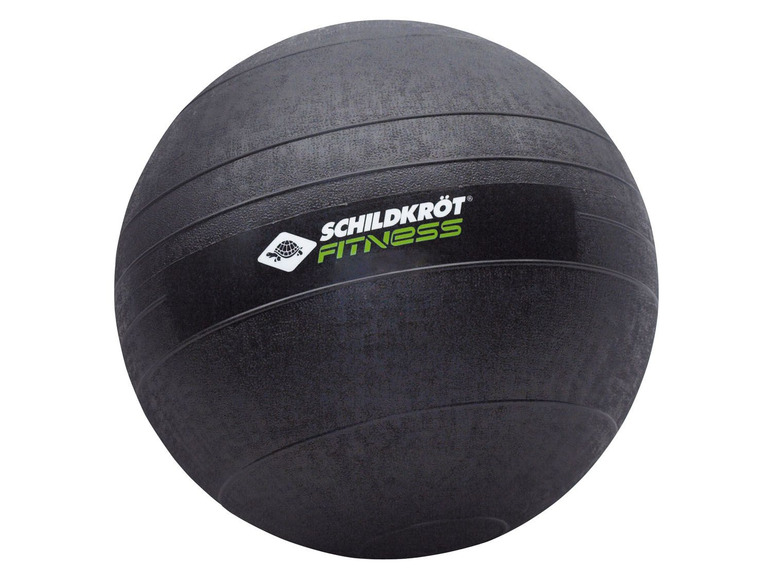 Schwarzer Medizinball von Schildkröt Fitness.