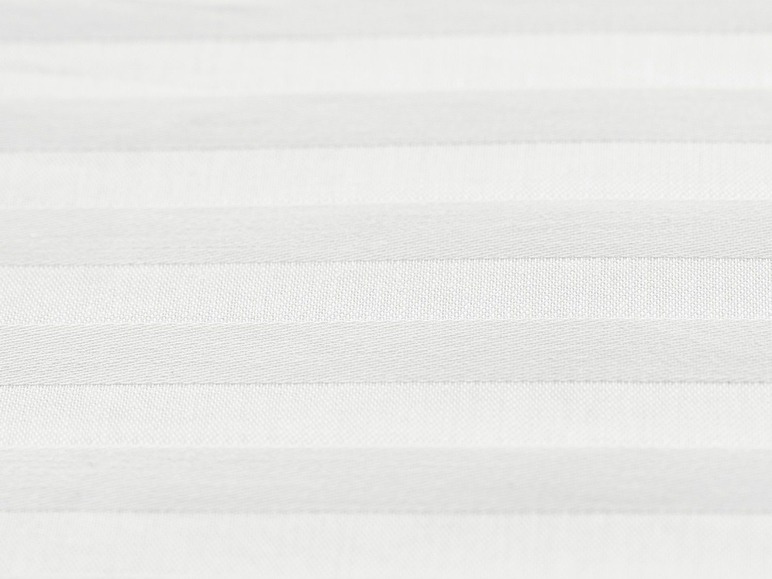Gehe zu Vollbildansicht: Face-2-Face Mako-Satin Bettwäsche Uni Streifen, White - Bild 4