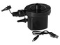 Eine schwarze elektrische Luftpumpe mit USB-Anschluss