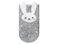 Graue Babysocken mit einem Hasen
