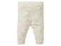 Beige Baby-Leggings mit einem Muster aus grauen Bären.