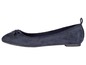 Dunkelblaue Ballerinas aus Wildleder mit Schleife.