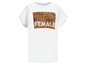 Weißes T-Shirt mit Leopardenmuster und dem Schriftzug 'FEMALE'.