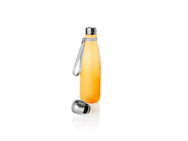Gehe zu Vollbildansicht: ERNESTO® Isolierflasche, 0,5 l Fassungsvermögen, mit Trageschlaufe, aus Edelstahl - Bild 4