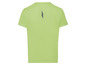 Ein hellgrünes T-Shirt mit einem Logo auf dem Rücken.