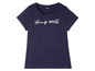 Ein dunkelblaues T-Shirt von Esmara mit dem Schriftzug 'Sleep well'.