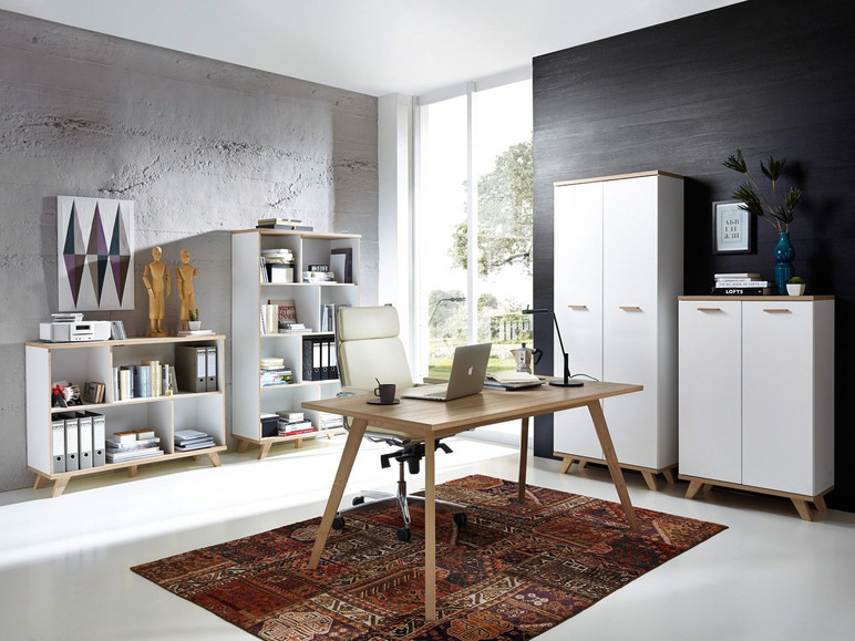 Gehe zu Vollbildansicht: Germania Ess- / Schreibtisch »GW-Oslo«, skandinavisches Design, mit Massivholz Füßen - Bild 4