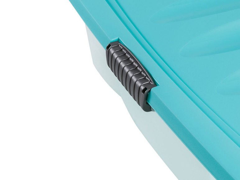 Gehe zu Vollbildansicht: CASSETTI® Unterbett Rollenbox, mit beidseitig klappbarem Deckel, 52 L Fassungsvermögen - Bild 5