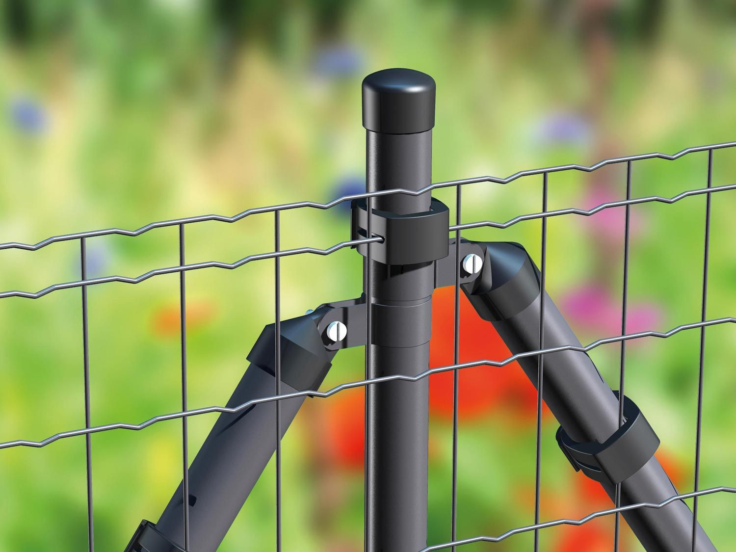 Gah Alberts Zaun Set Fix Clip Pro Mit Bodenhulse