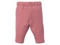 Rosa Babyhose mit elastischem Bund.