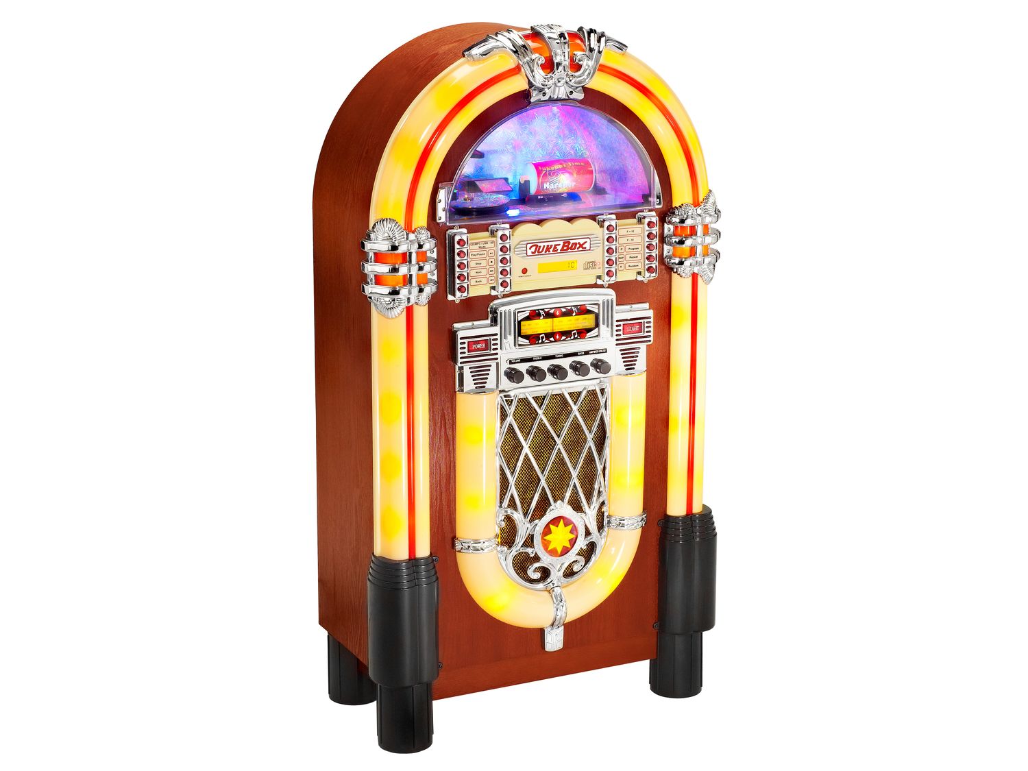 Karcher JB 6604 Jukebox mit Lichtshow – MP3 & CD-Player – Radio – USB / SD / MMC | 04000420806004
