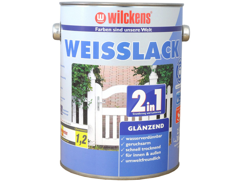 Gehe zu Vollbildansicht: Wilckens Weisslack 2in1, 2,5 Liter - Bild 3