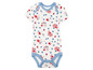 Baby-Body mit Blumenmuster.
