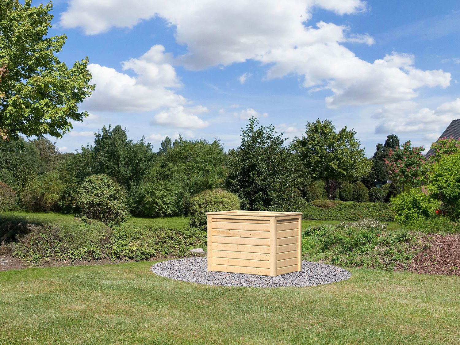 Thumbnail - Karibu Hochbeet »Lyss«, aus Holz, mit Folie (naturbelassen, klein)