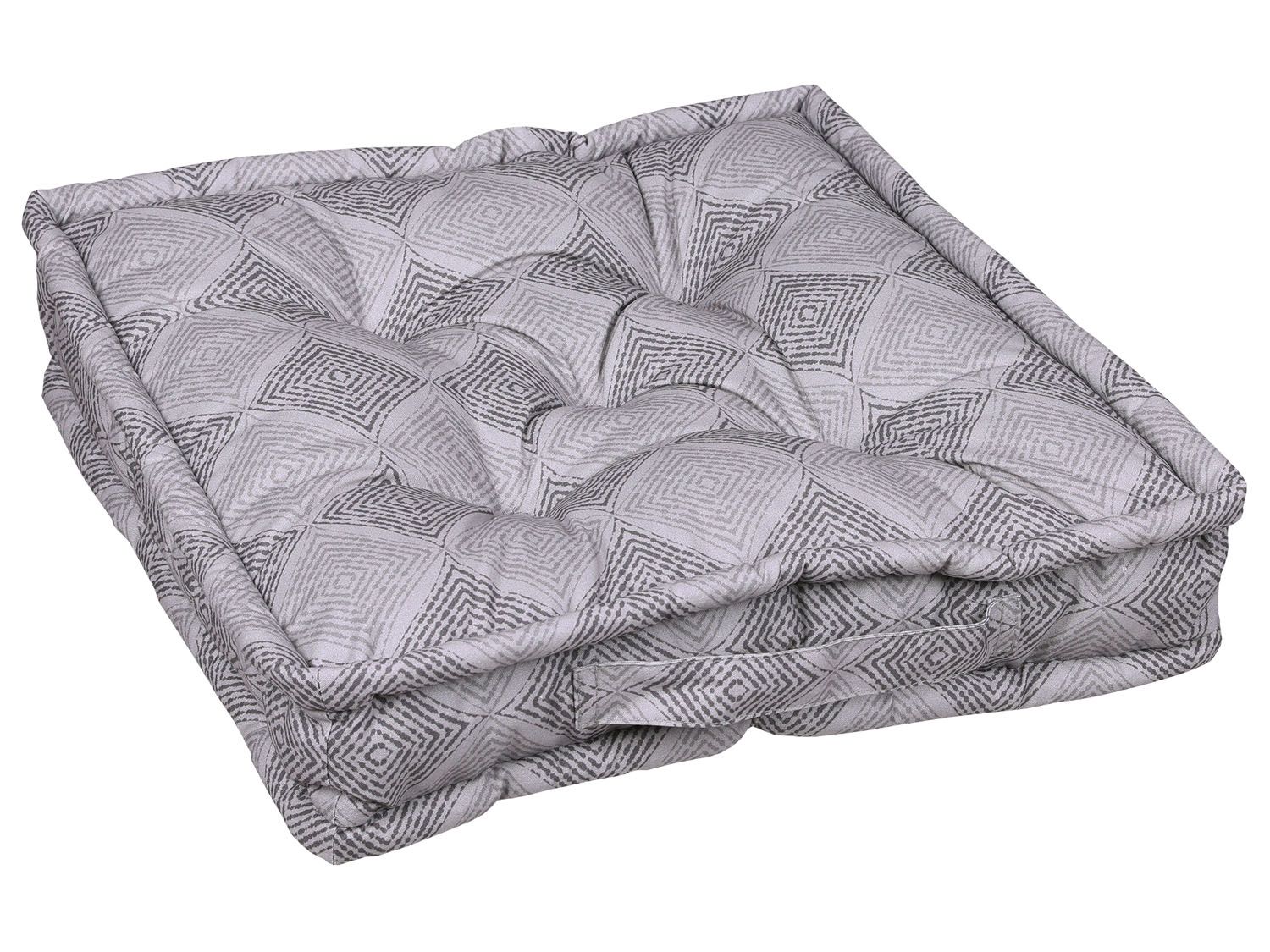 GO-DE TEXTIL Gartenauflage Raute (2er Set Boxkissen, Grau) – Bild 2 von 2