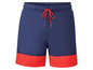 Blaue Badehose mit rotem Saum