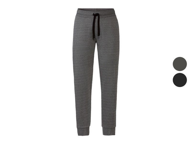 Graue Jogginghose mit schwarzem Kordelzug.